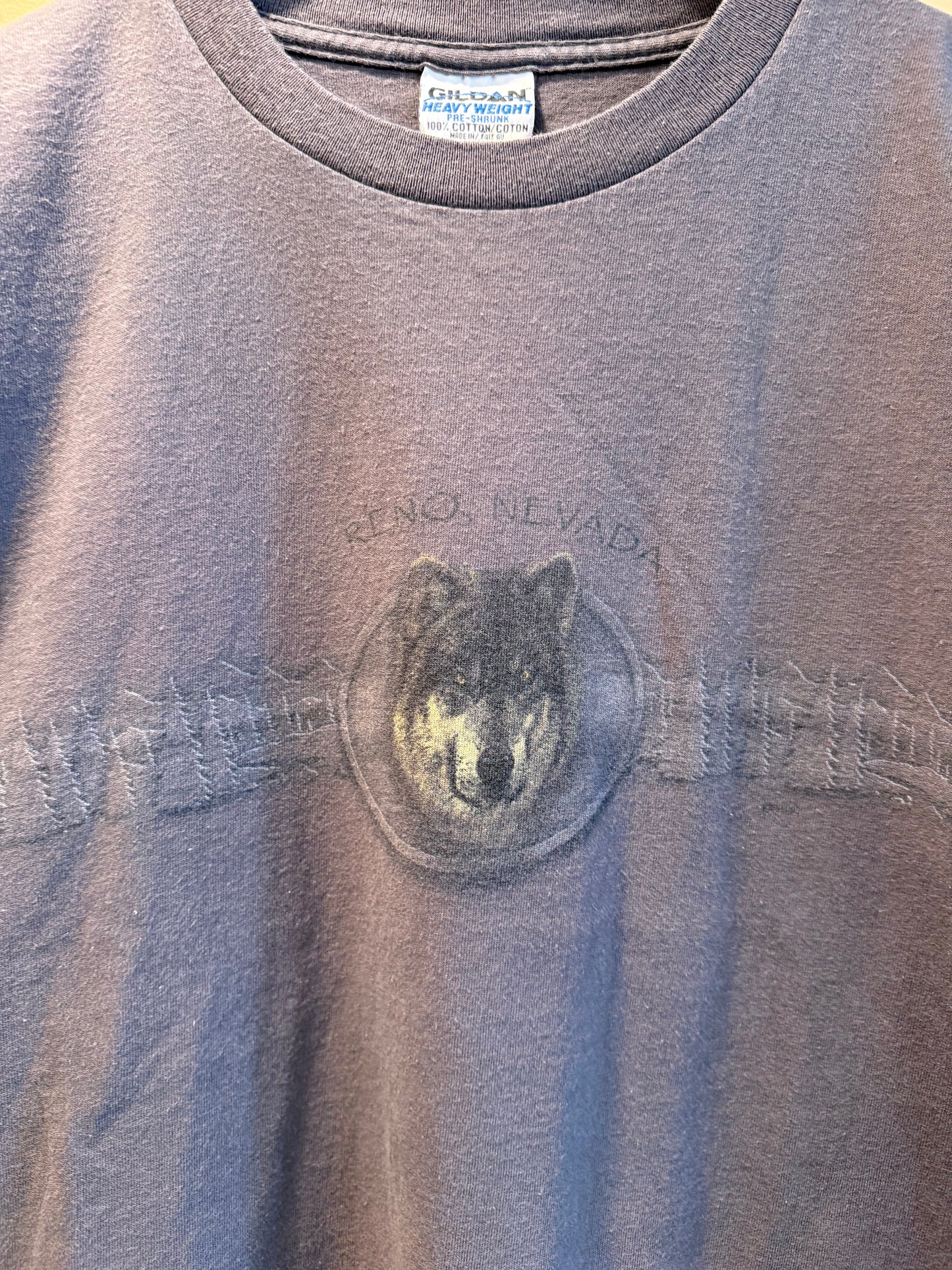 Vintage Wolf Reno Nevada Dark Gray Nature T-Shirt- M