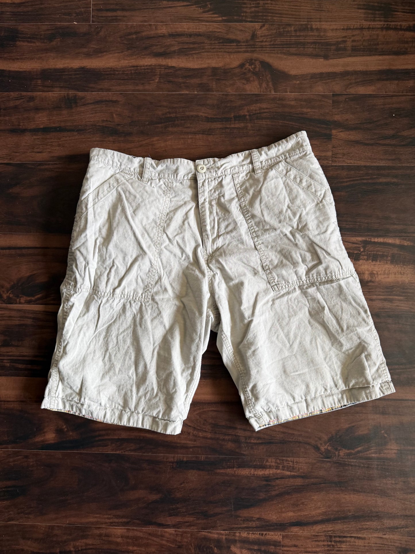 Vintage Reversible Black & Yellow Checkered Shorts- 36