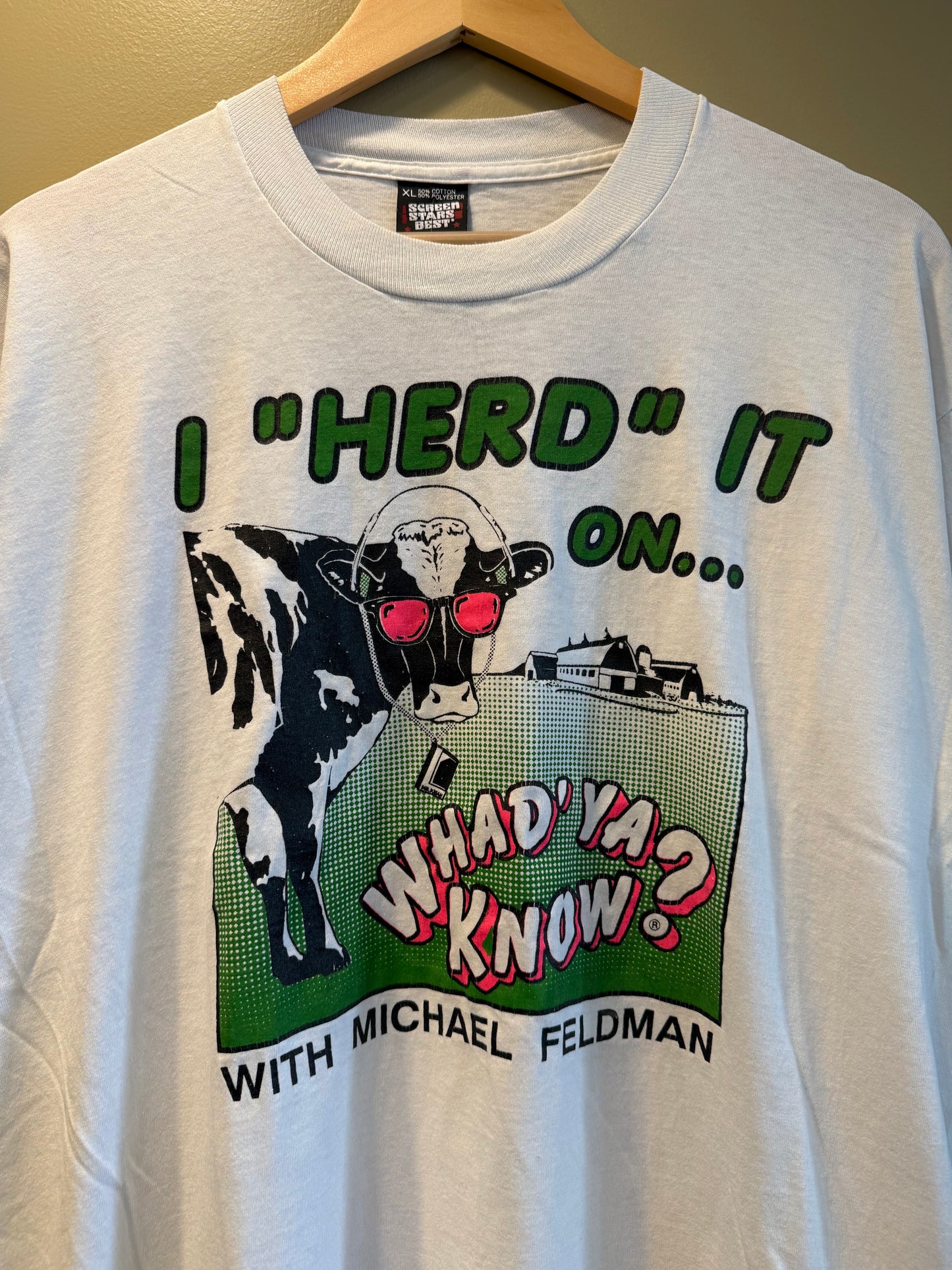Vintage I Herd It Cow Radio Show T-Shirt- XL