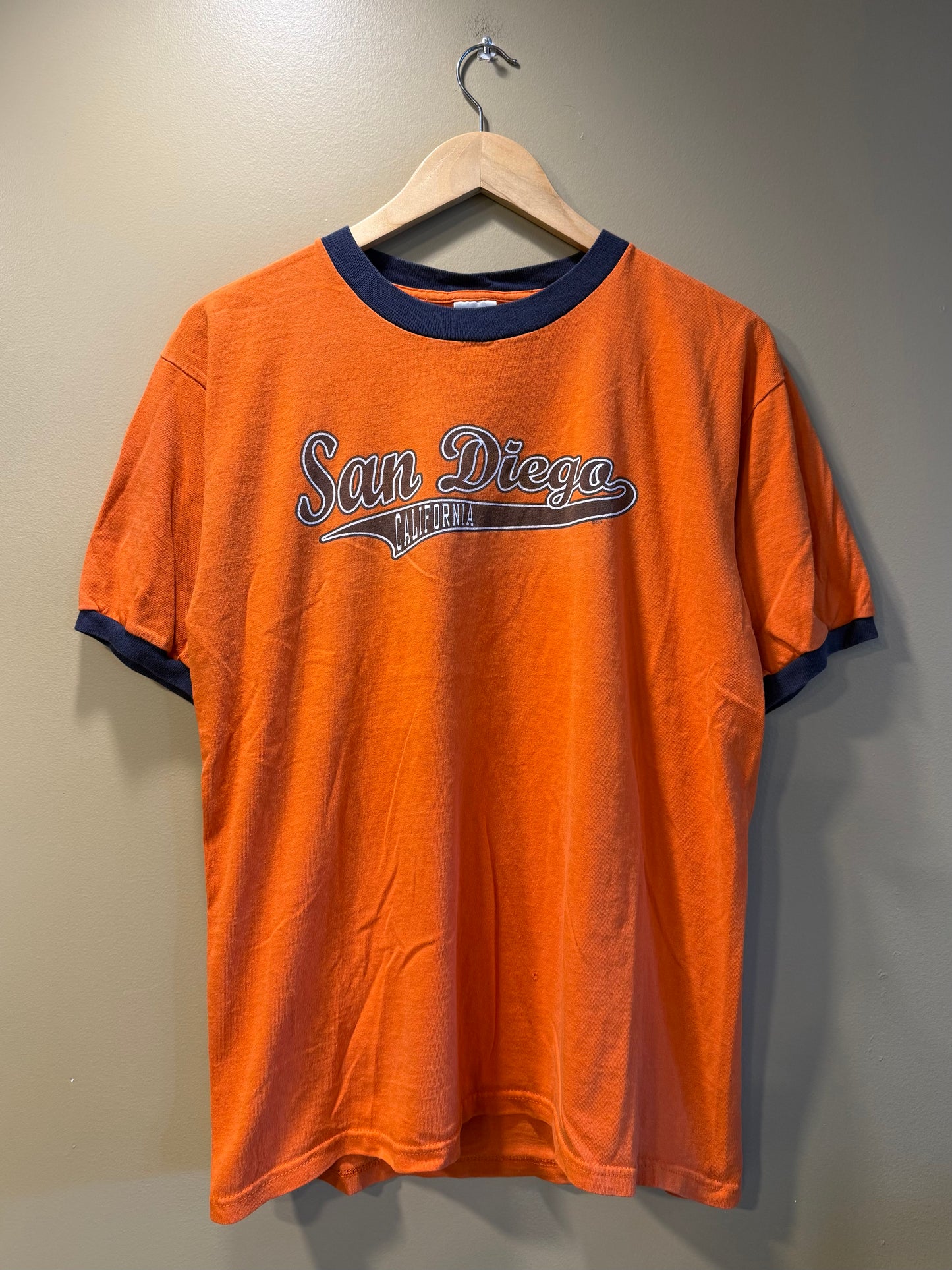 Vintage San Diego California Orange Ringer T-Shirt- M/L
