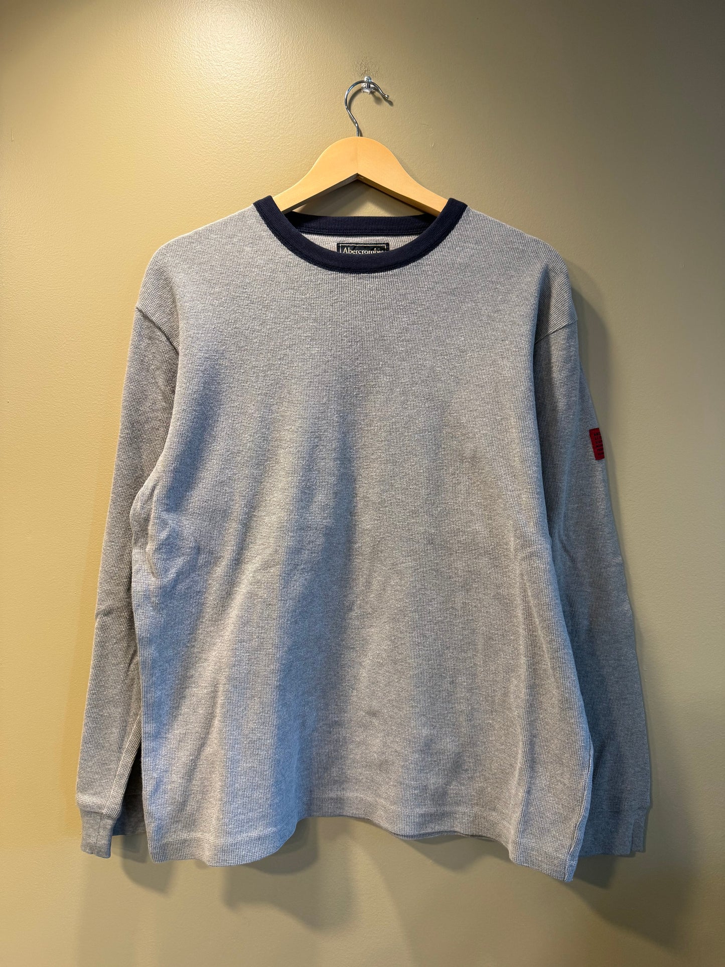 Vintage Abercrombie & Fitch Gray Thermal Longsleeve T-Shirt- M