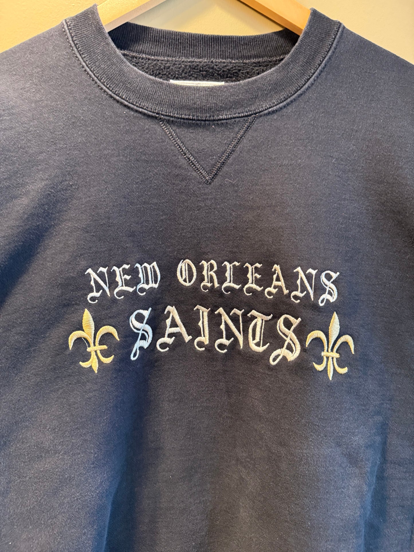 Vintage Russell Athletic New Orleans Saints Black Crewneck Sweatshirt- XL/XXL