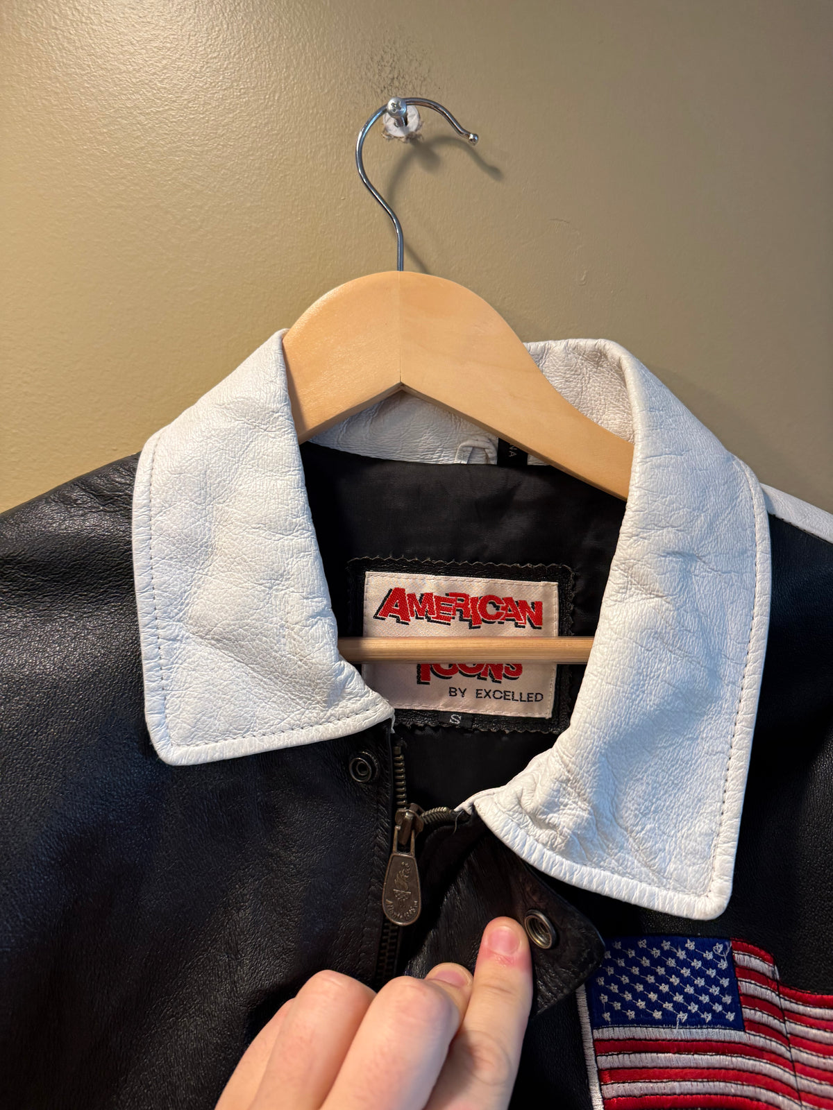 Vintage 1996 Atlanta Olympics American Toons Leather Jacket- S