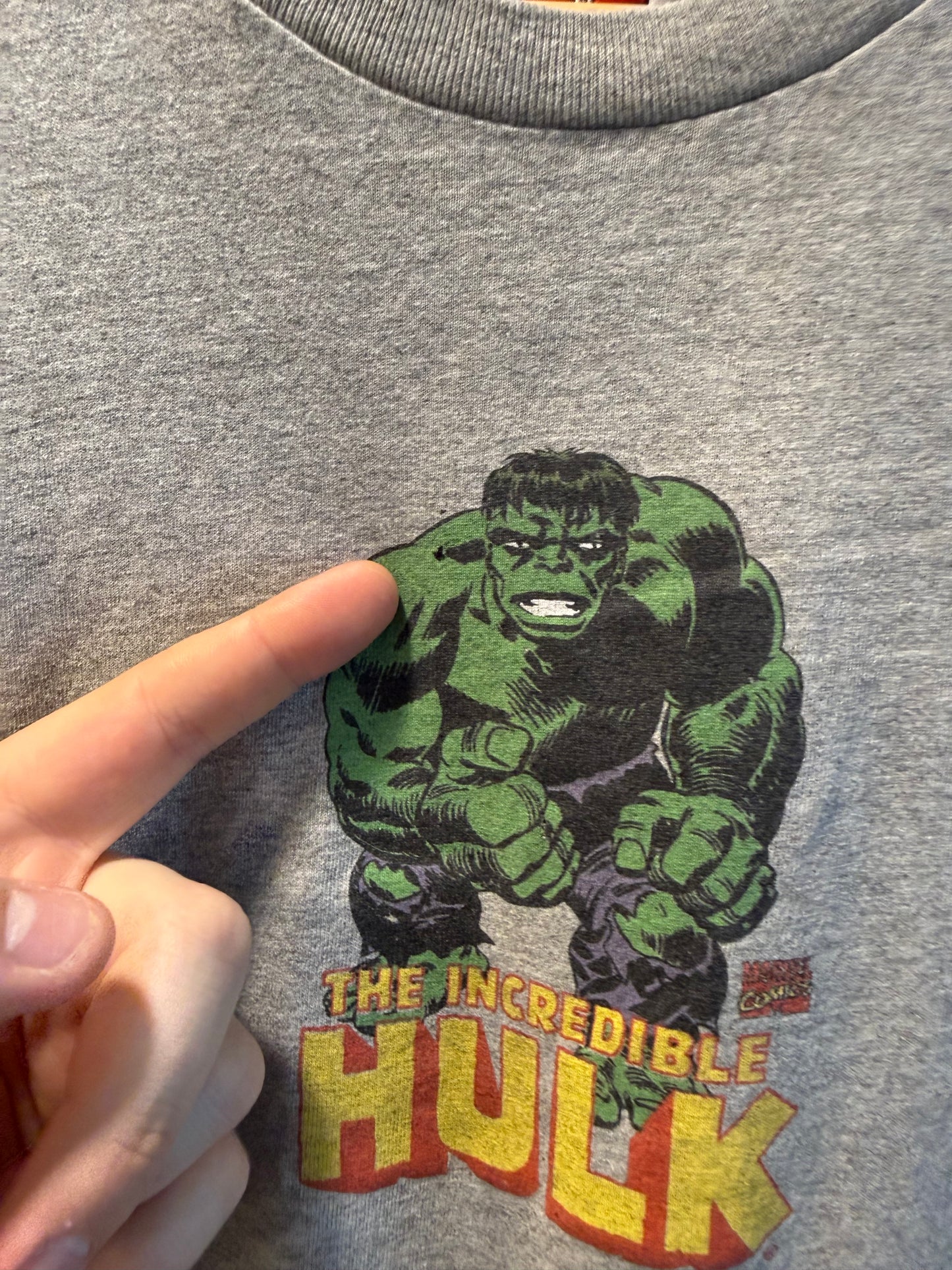 Vintage Marvel The Incredible Hulk Gray T-Shirt- S/M