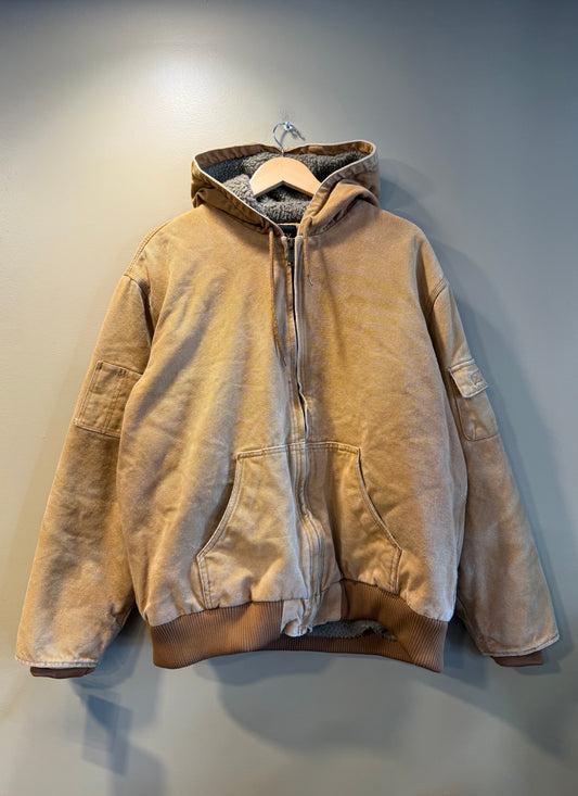 Vintage Stanley Sherpa Lined Tan Workwear Jacket- XL