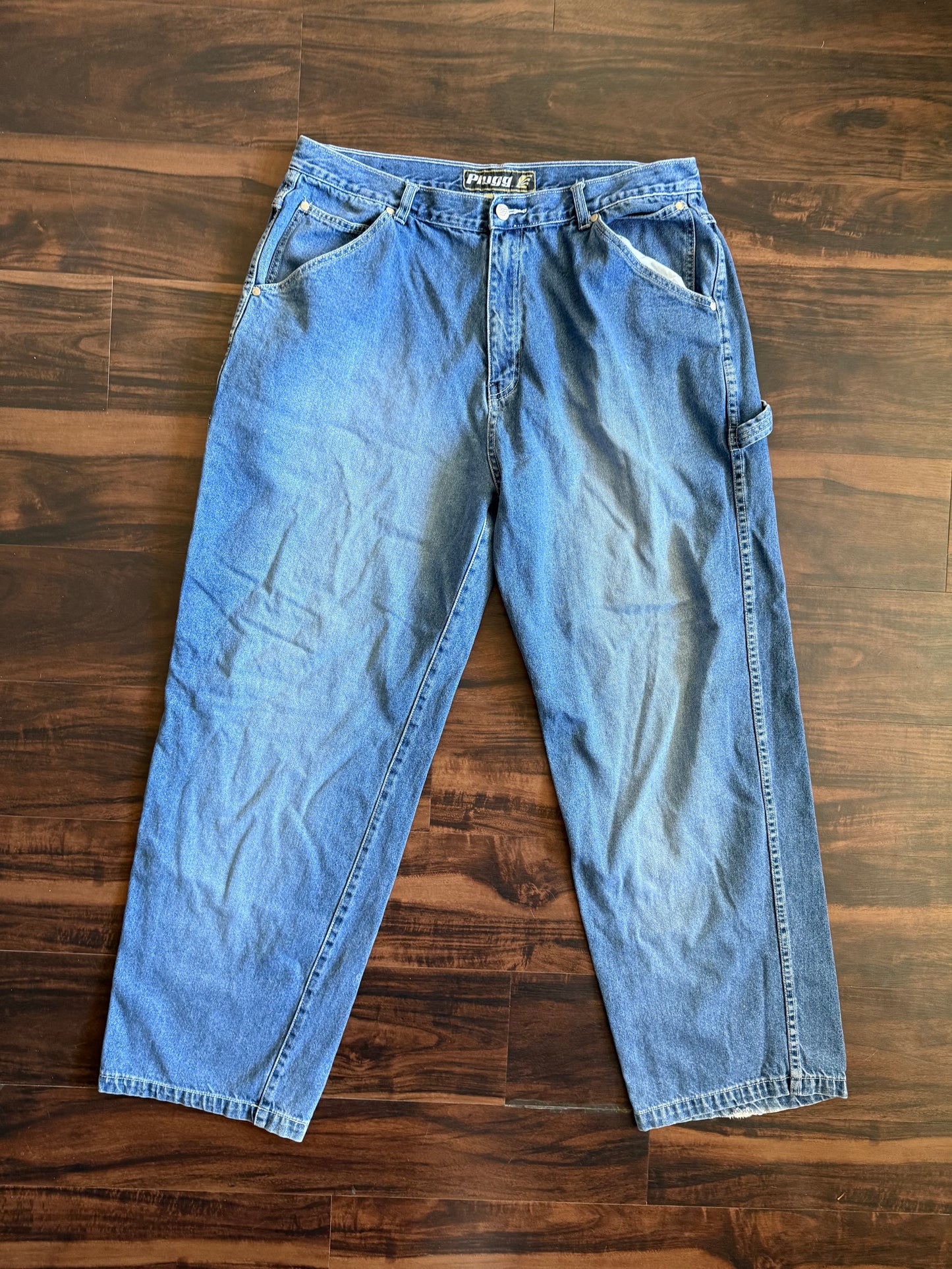 Vintage Y2K Plugg Carpenter Baggy Denim Jeans- 36x32