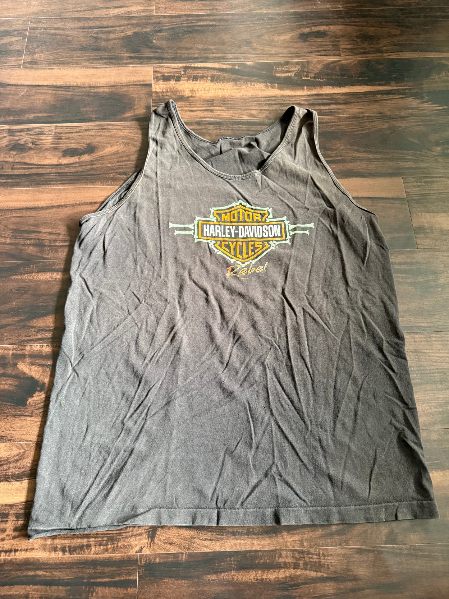 Vintage Harley Davidson Rebel Bones Tank Top- L