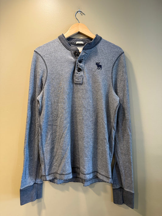 Vintage Abercrombie & Fitch Moose Black Striped Long Sleeve T-Shirt- L