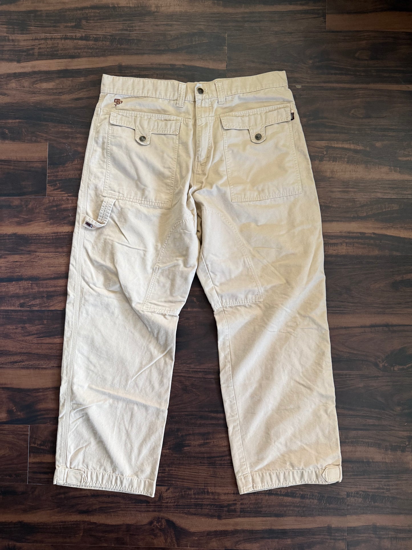 Vintage Y2K State Property Streetwear Light Tan Baggy Pants- 38x31