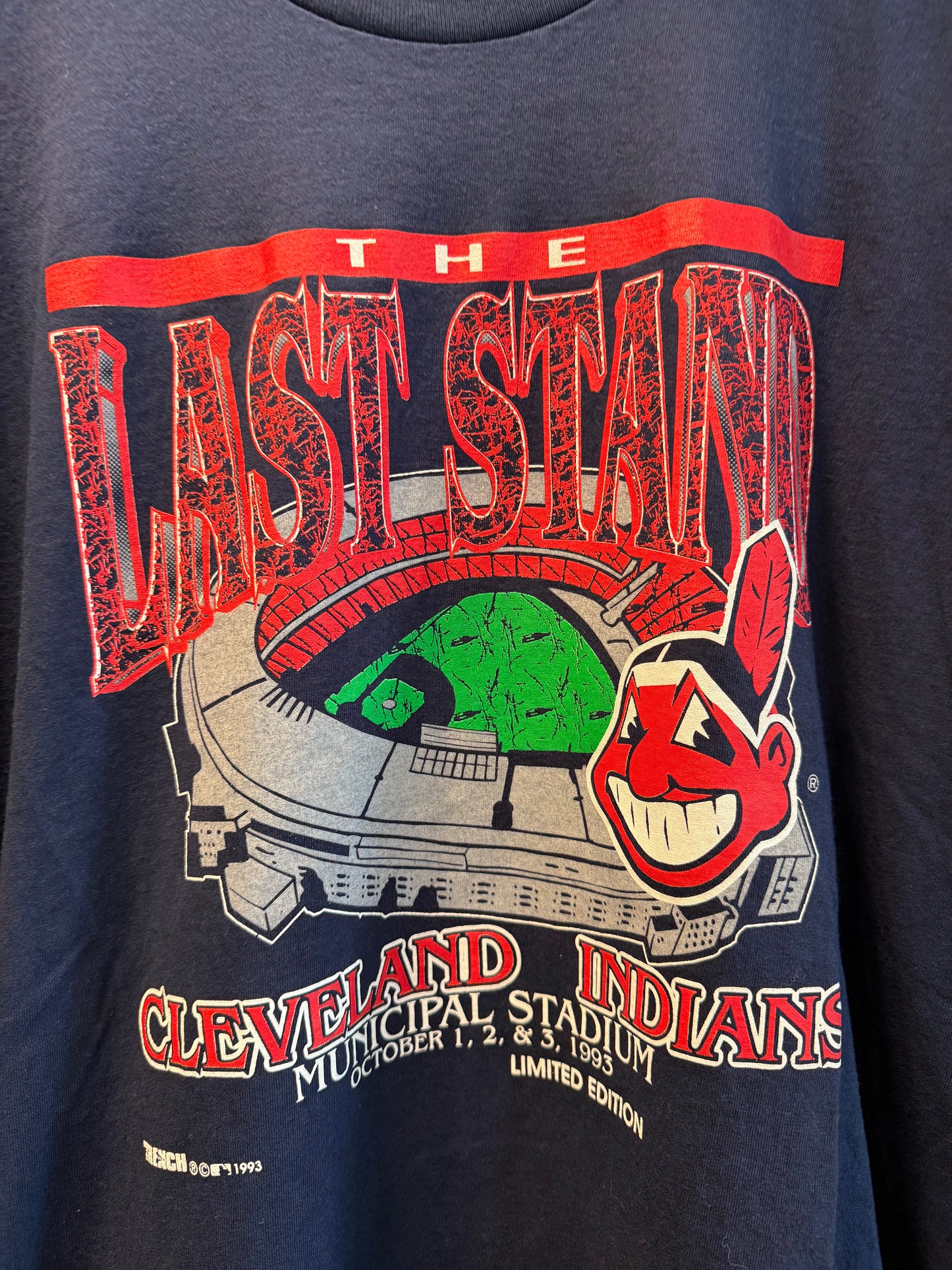 Vintage Cleveland Indians The Last Stand Municipal Stadium T-Shirt- XL