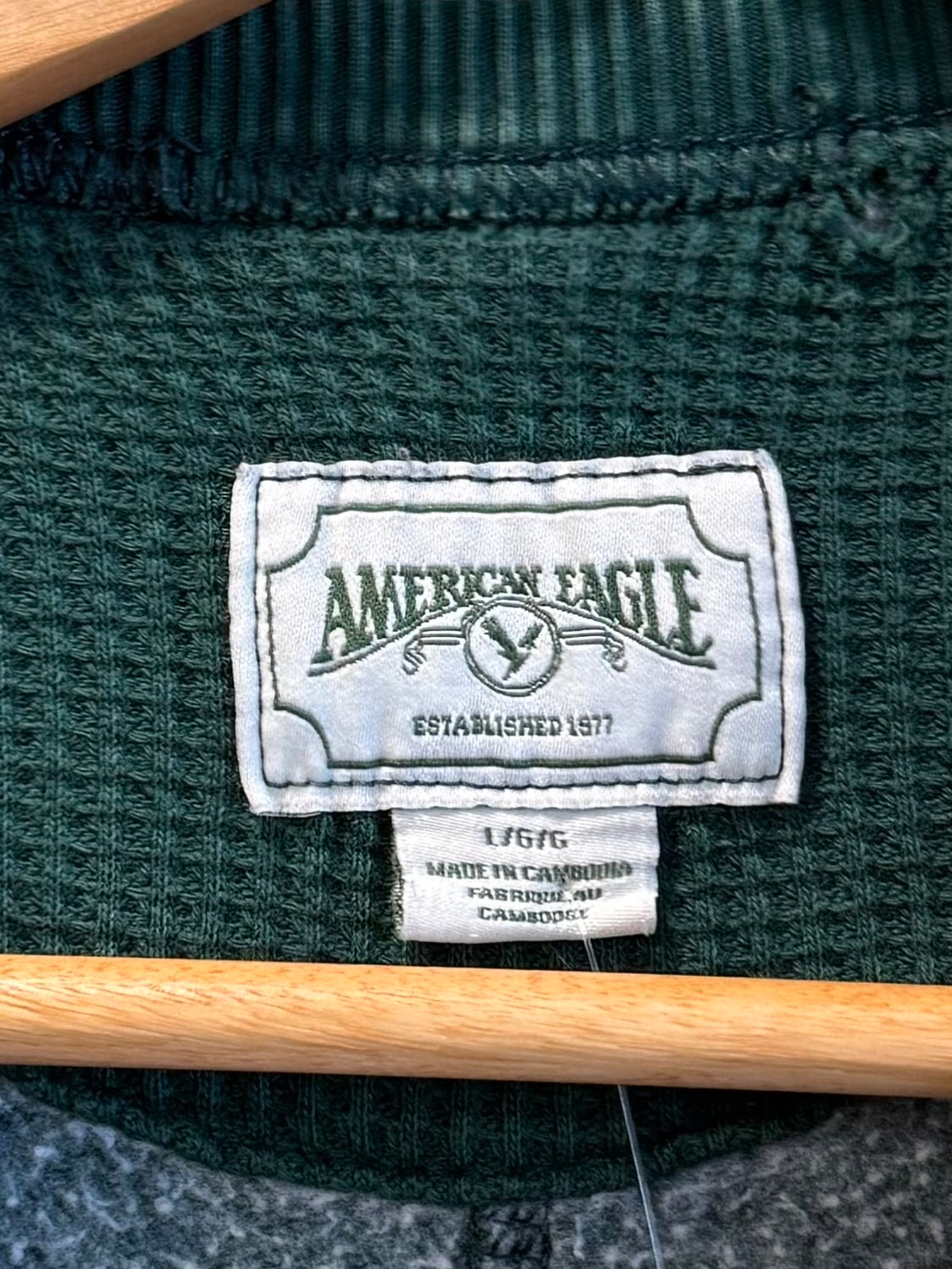 American Eagle Green Peace Crewneck Sweatshirt- L/XL