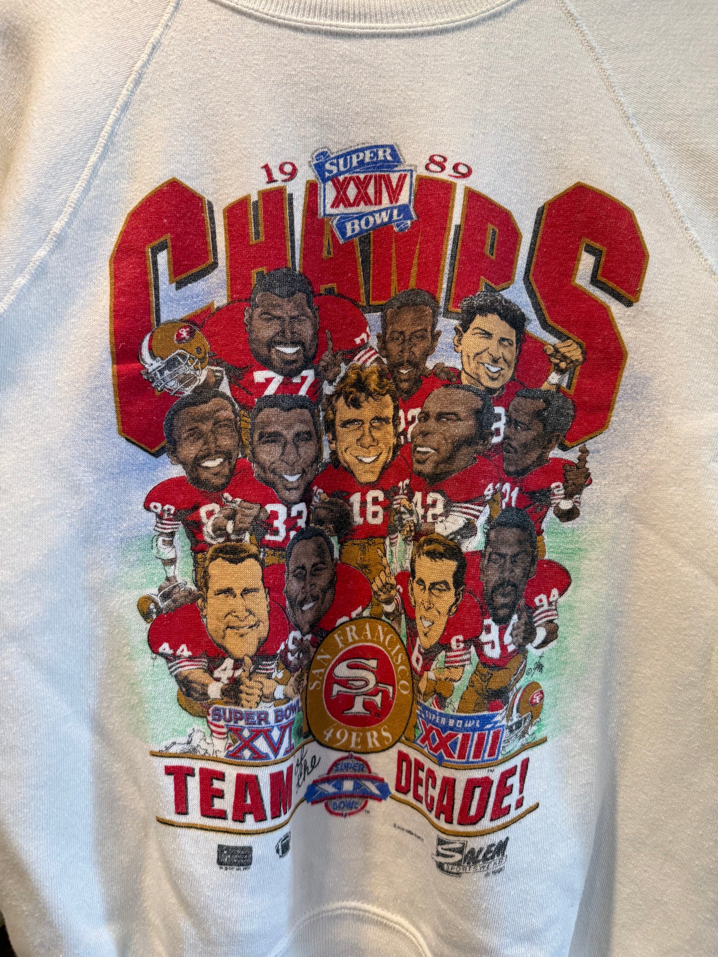 Vintage San Francisco 49ers Super Bowl Champions Crewneck Sweatshirt- M