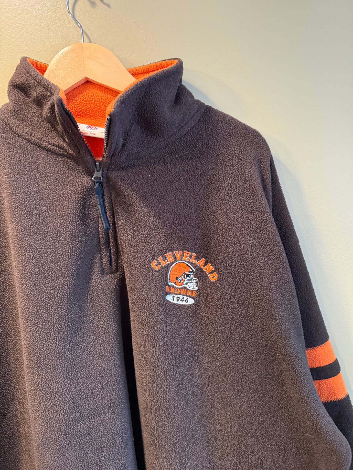 Vintage Cleveland Browns NFL Fleece Jacket- XXL