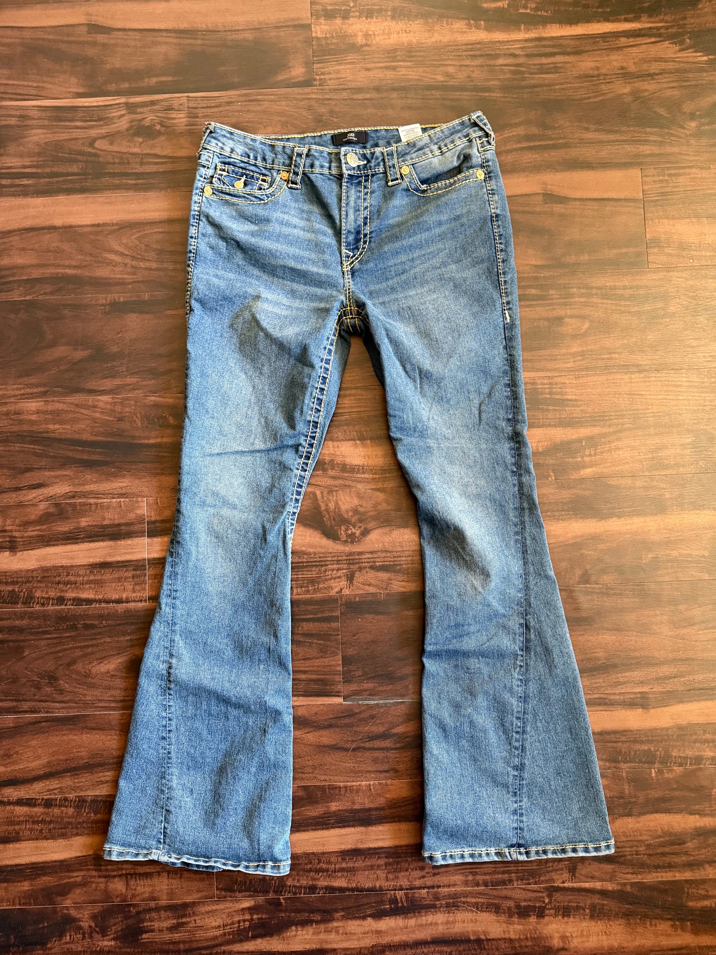 Vintage Y2K True Religion Mid Rise Flare Denim Jeans- 34x33