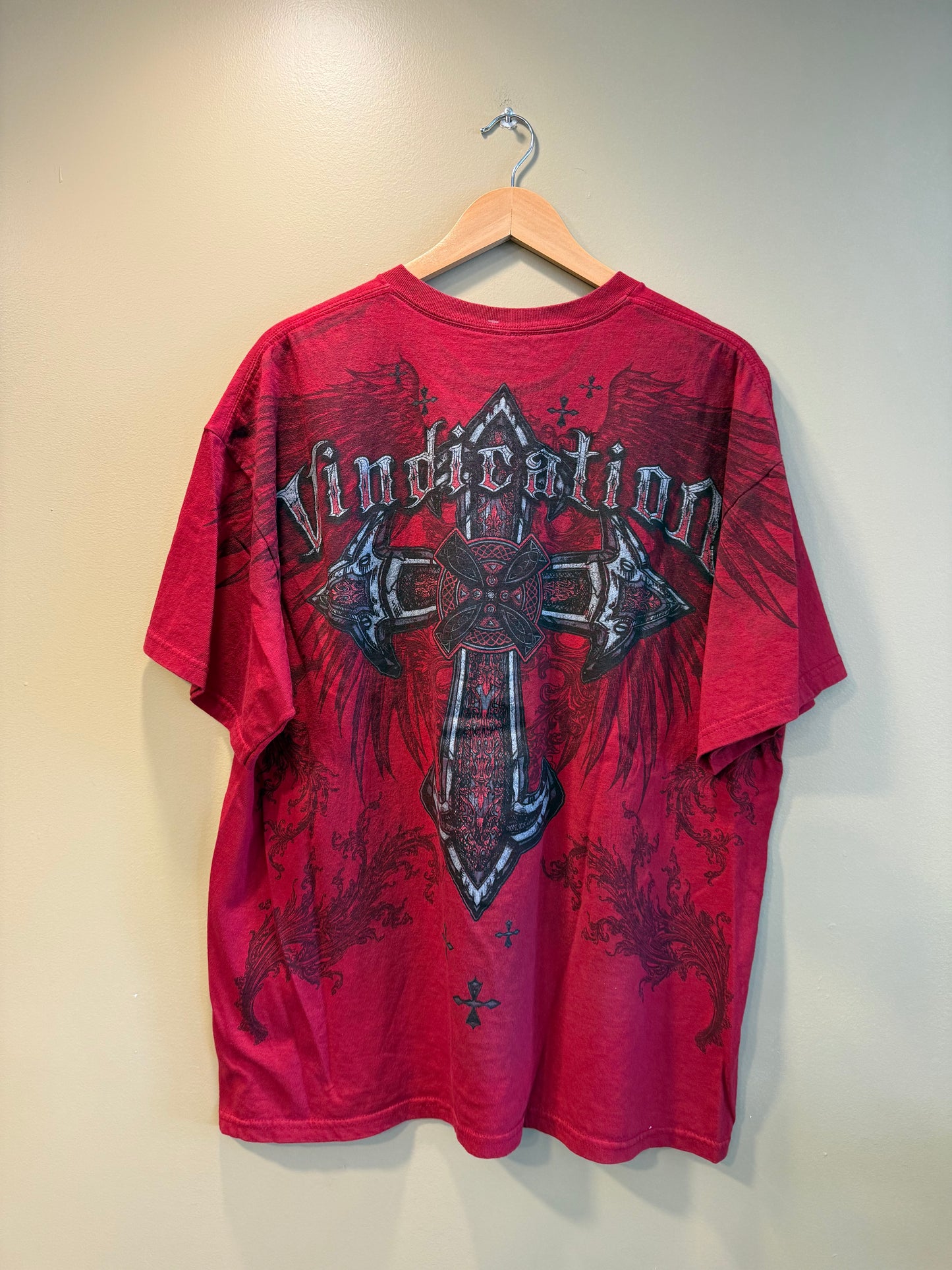 Vintage Y2K Vindication Red Cross T-Shirt- XL
