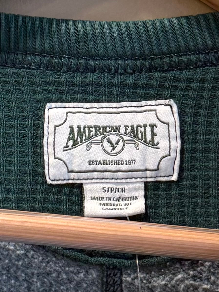 American Eagle Green Peace Crewneck Sweatshirt- S/M