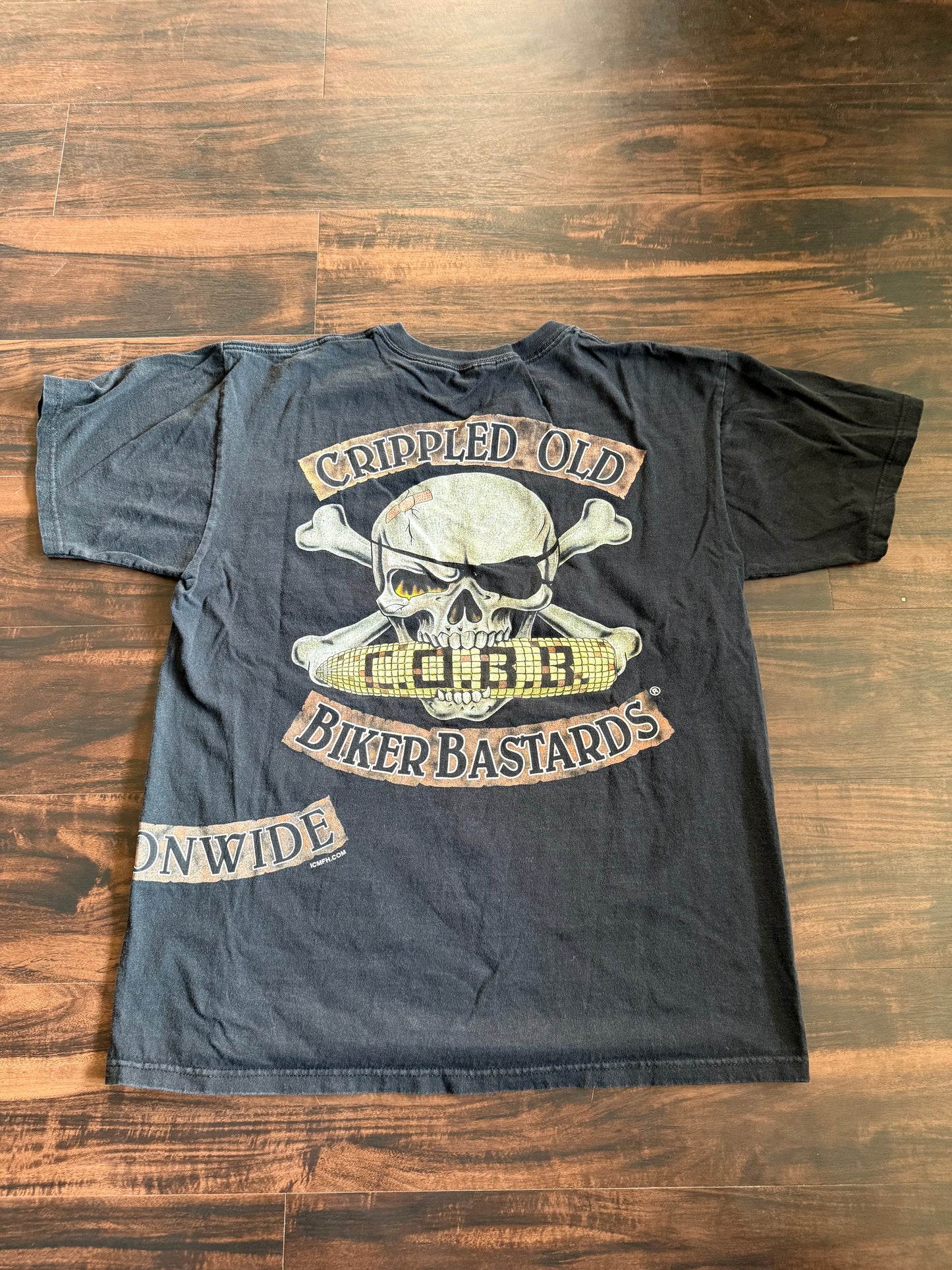 Vintage Crippled Old Biker Bastards T-Shirt- L