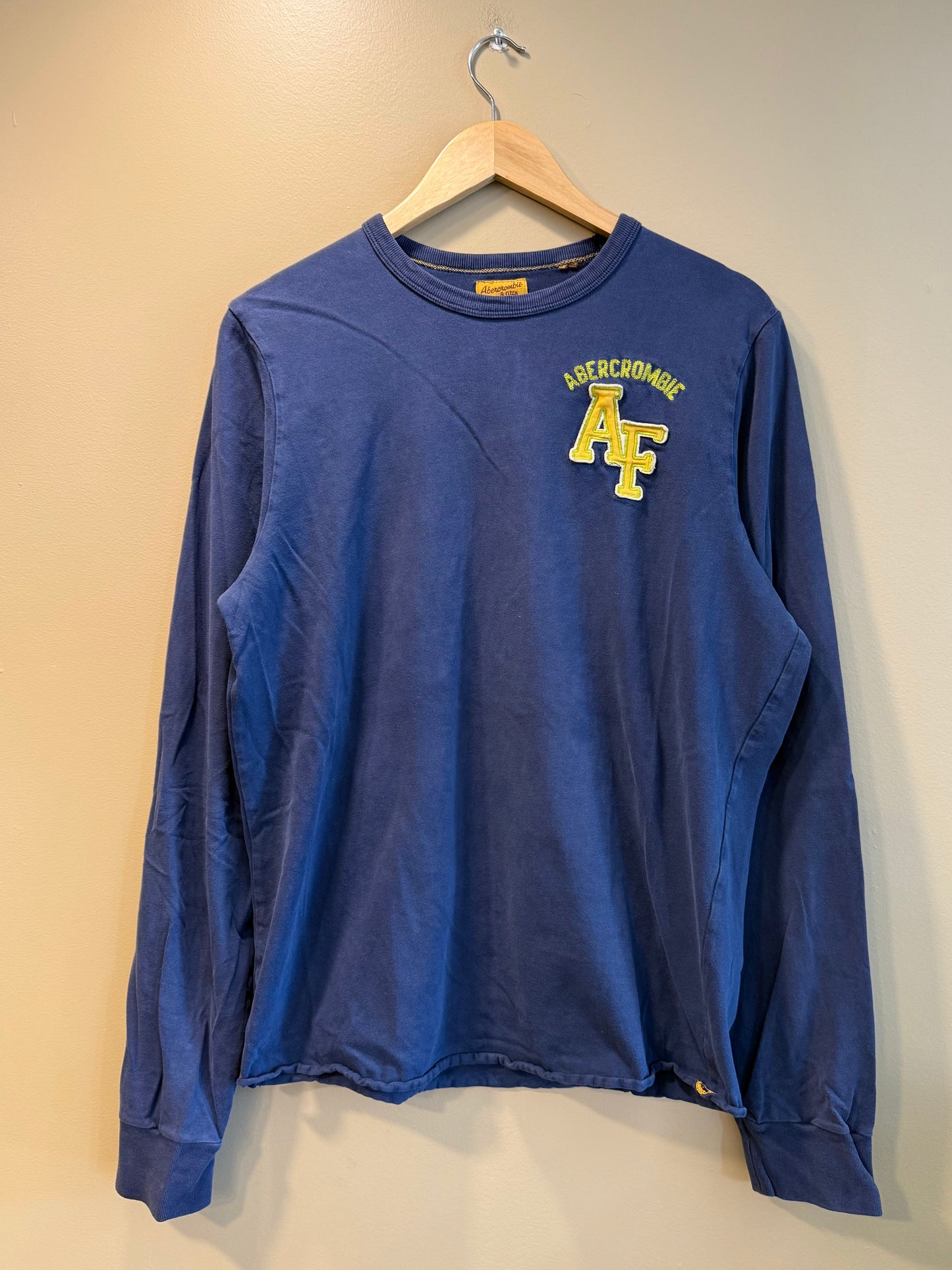 Vintage Abercrombie & Fitch Navy Blue Long Sleeve T-Shirt- L