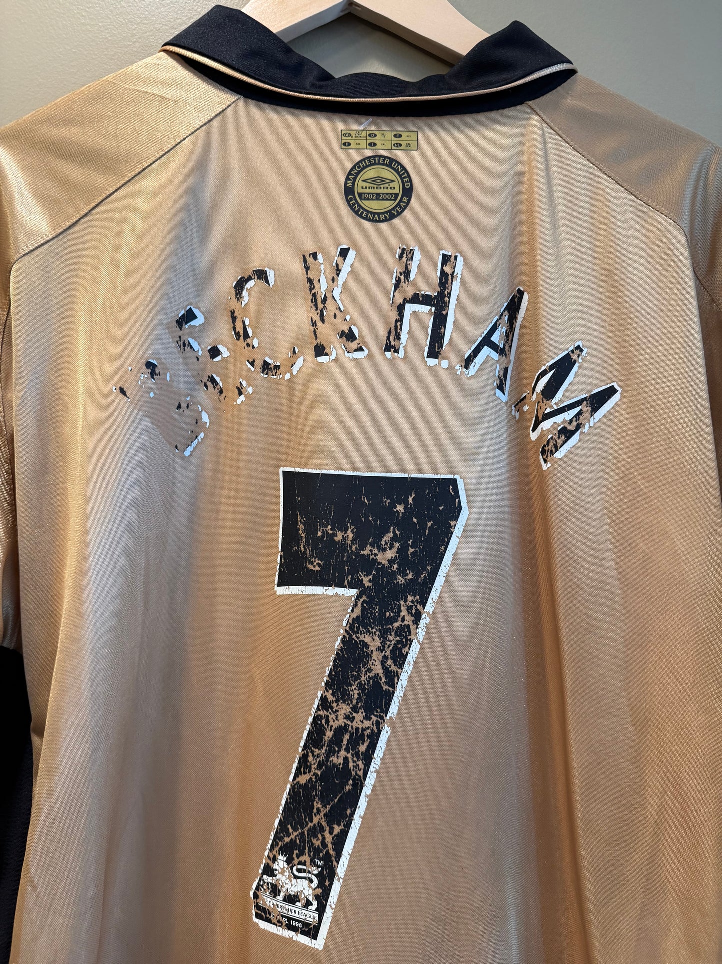 Vintage 02 Manchester United David Beckham Centenary Reversible Jersey- XL