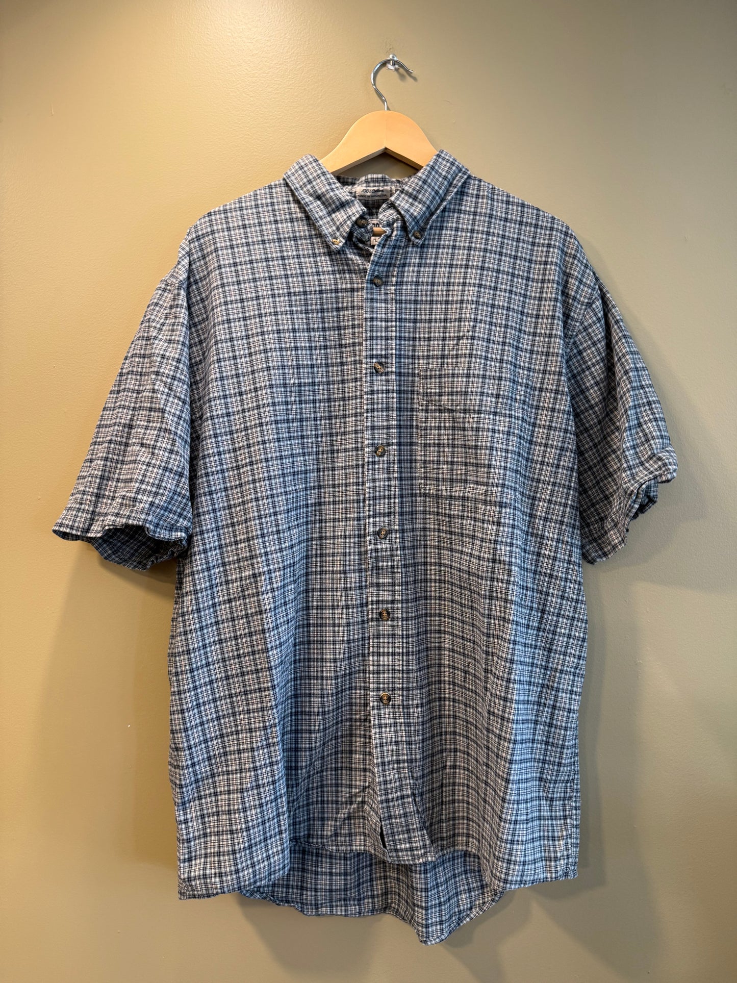 Vintage Y2K Aeropostale Blue Checkered Button-Up- L