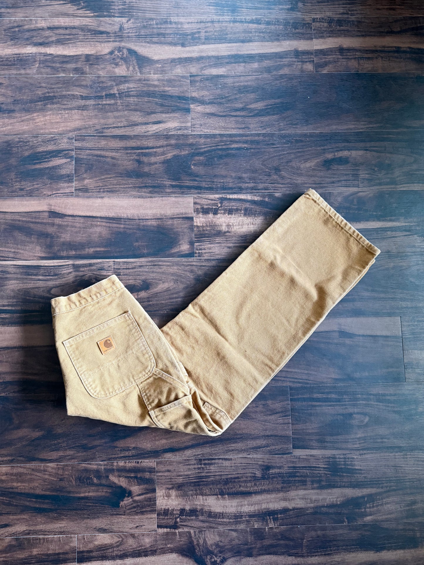 Vintage Carhartt Tan Cotton Canvas Carpenter Pants- 28x30