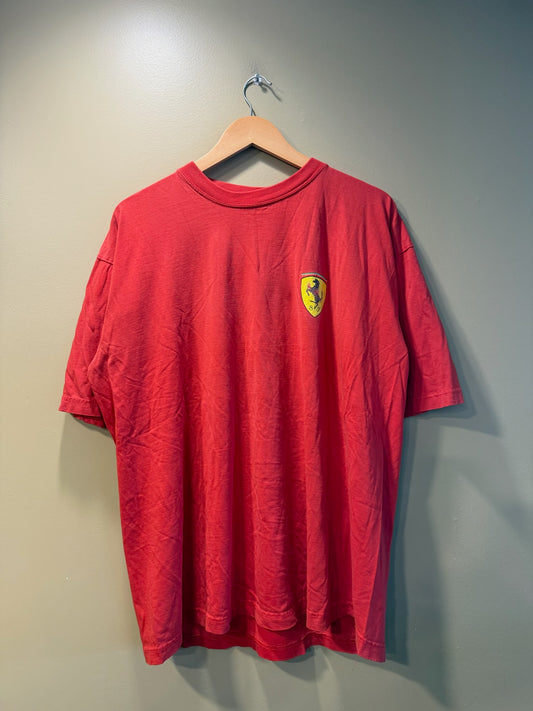 Vintage Ferrari Crest Logo T-Shirt - XXL