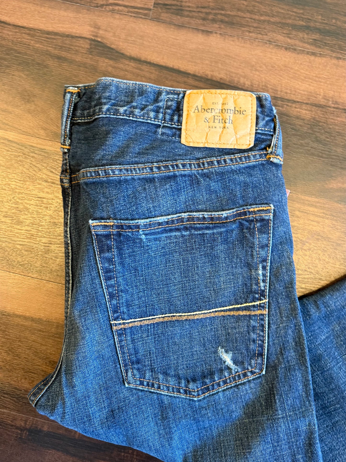 Vintage Abercrombie & Fitch Dark Wash Boot Cut Denim Jeans- 36x34