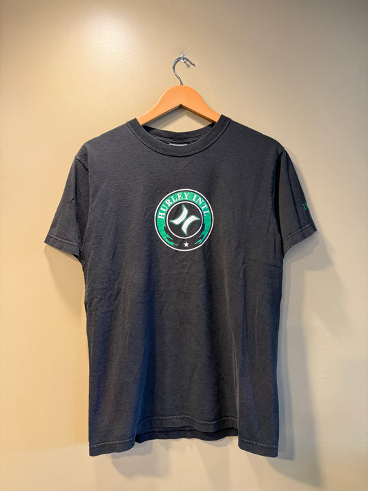 Vintage Hurley INTL Black & Green T-Shirt- M