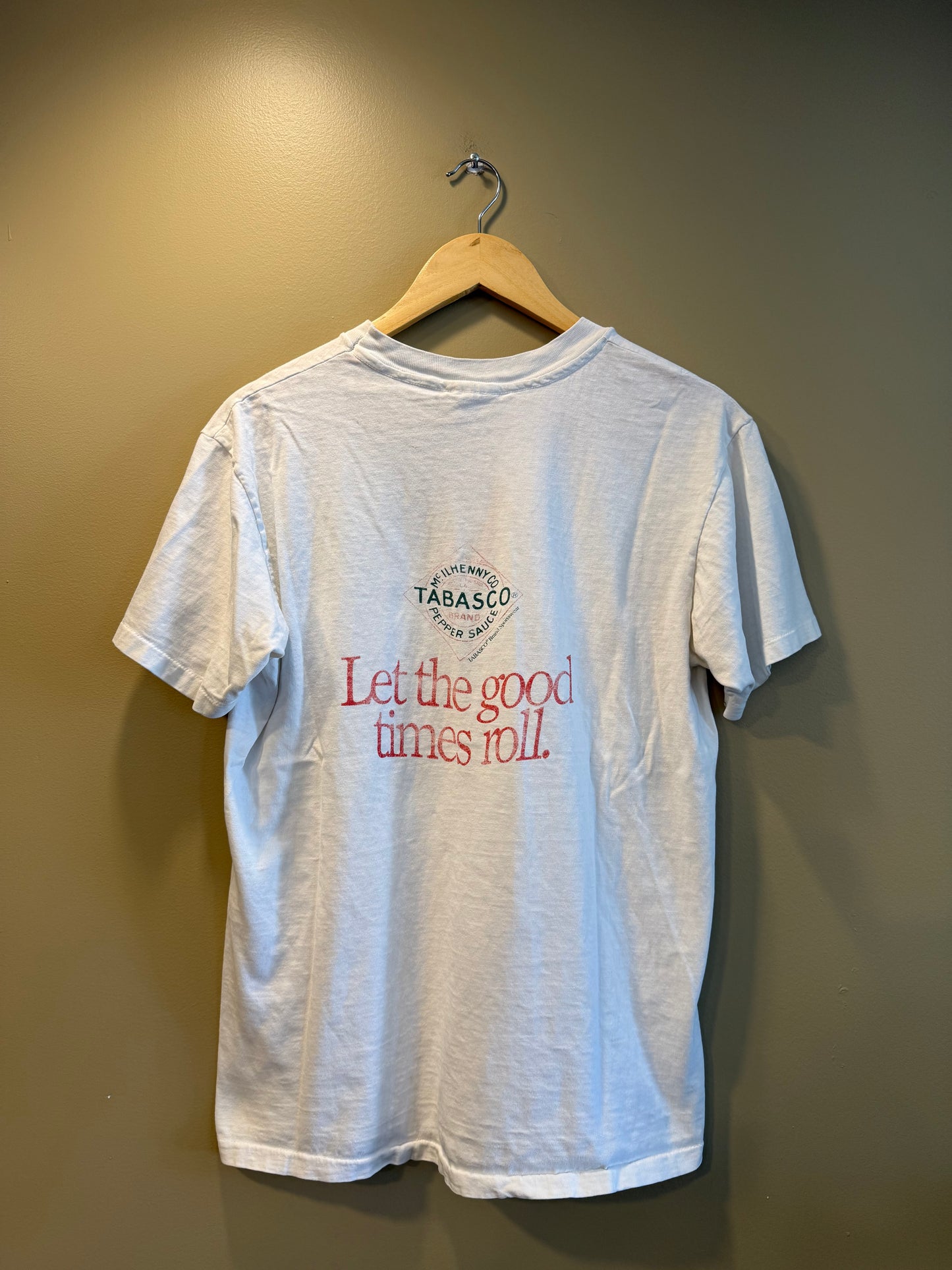 Vintage Tabasco Hot Sauce Louisiana French T-Shirt- L