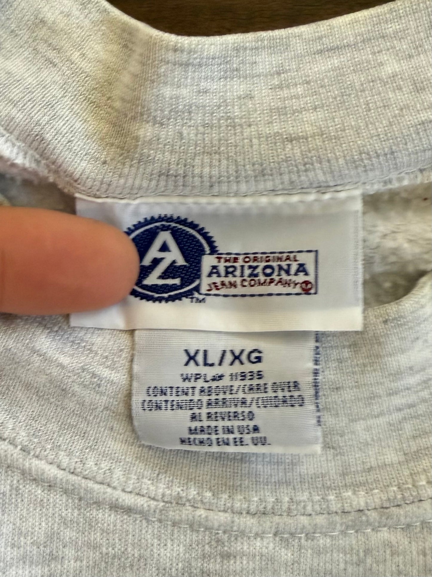 Vintage Arizona Jean Company American Flag Gray Crewneck Sweatshirt- XL