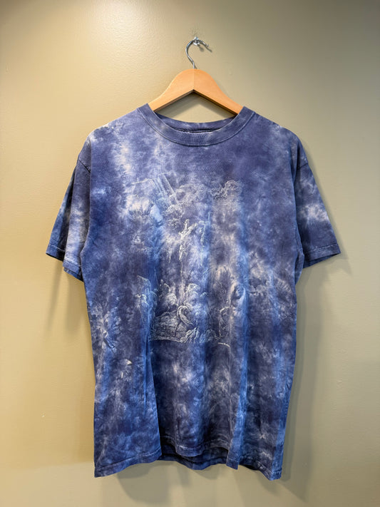 Vintage Gustav Doré Christ Crucified Bible Verse Tie Dye T-Shirt- M