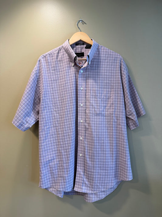 Vintage Van Heusen Purple Casual Button-Up Shirt- XL