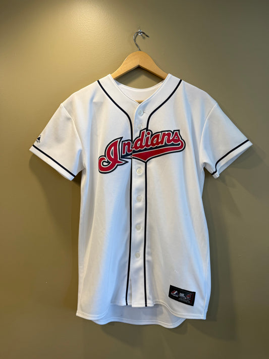 Vintage Cleveland Indians White Grady Sizemore Baseball Jersey- M