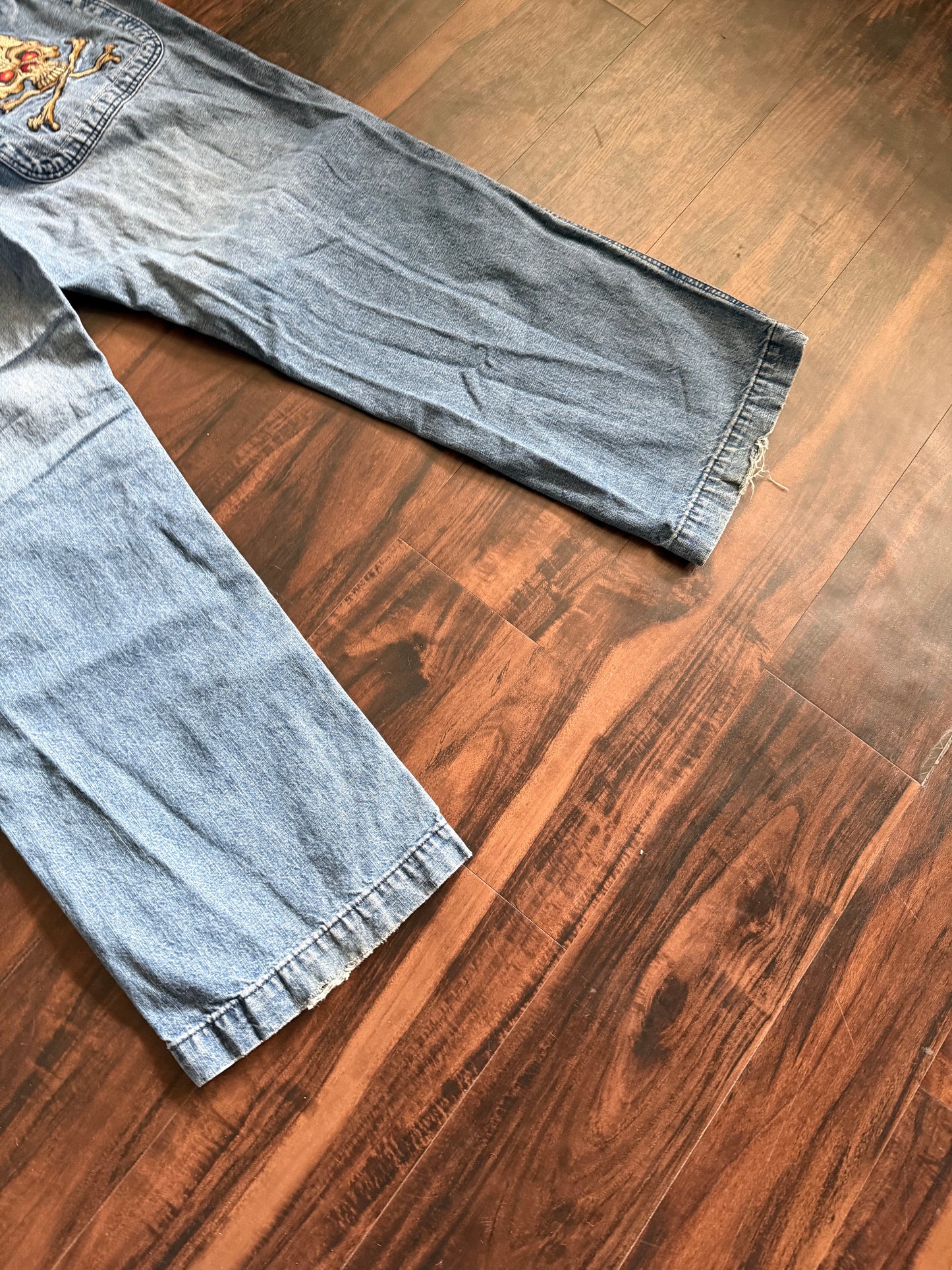 Vintage Y2K JNCO Baggy Streetwear Skull Denim Jeans- 30x32