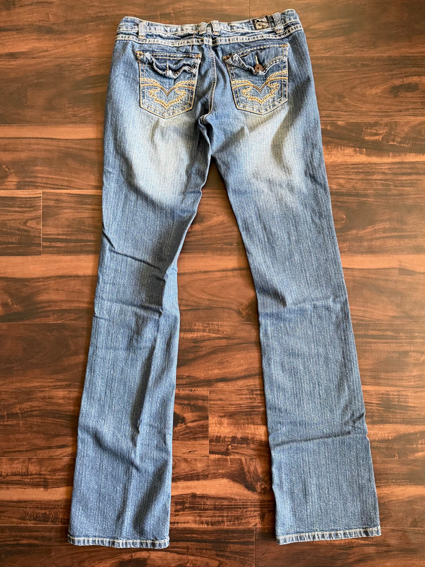 Vintage Y2K Royal Blue Flared Denim Jeans- 32x40