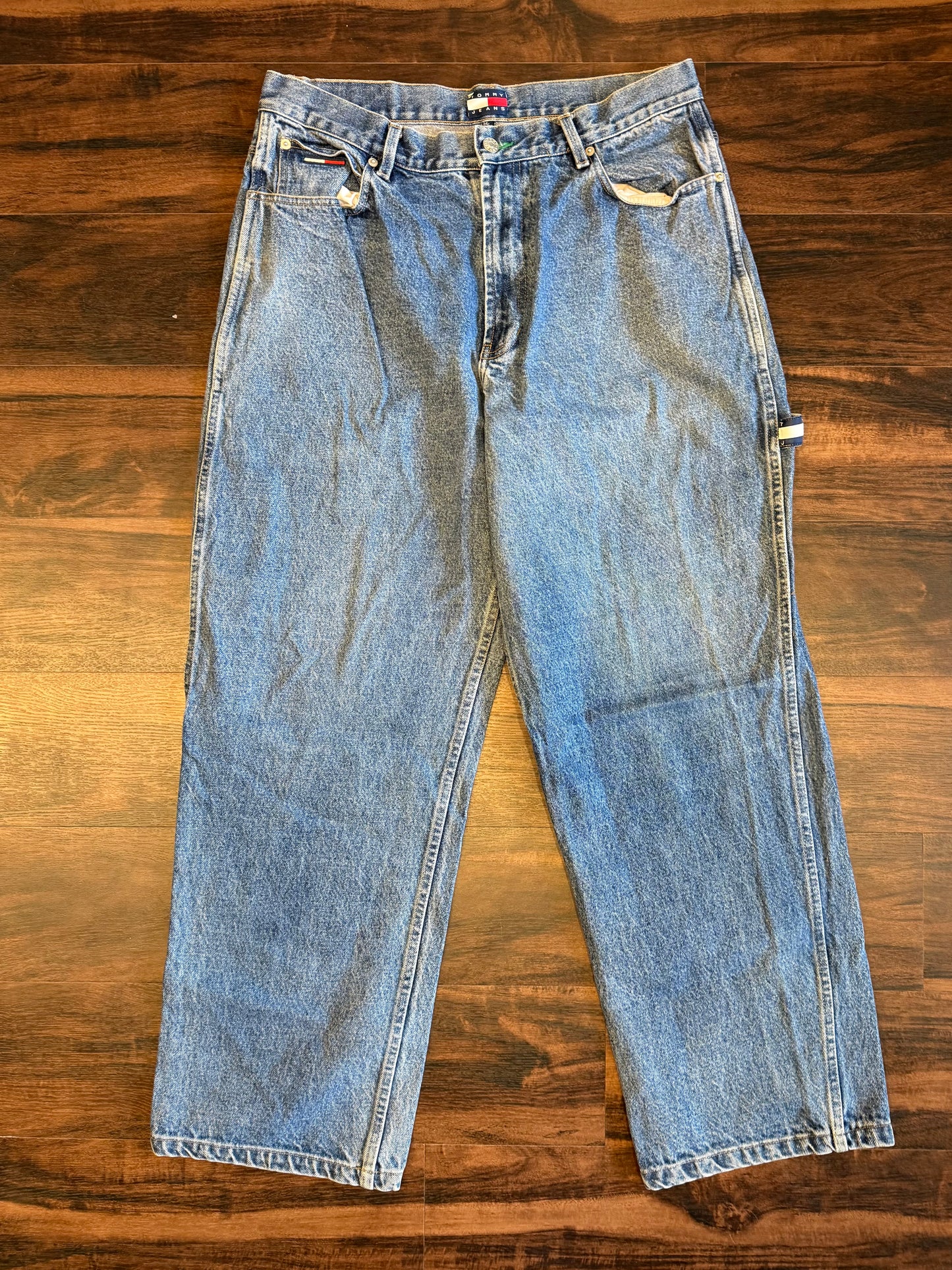 Vintage Tommy Hilfiger Streetwear Carpenter Denim Jeans- 34x32