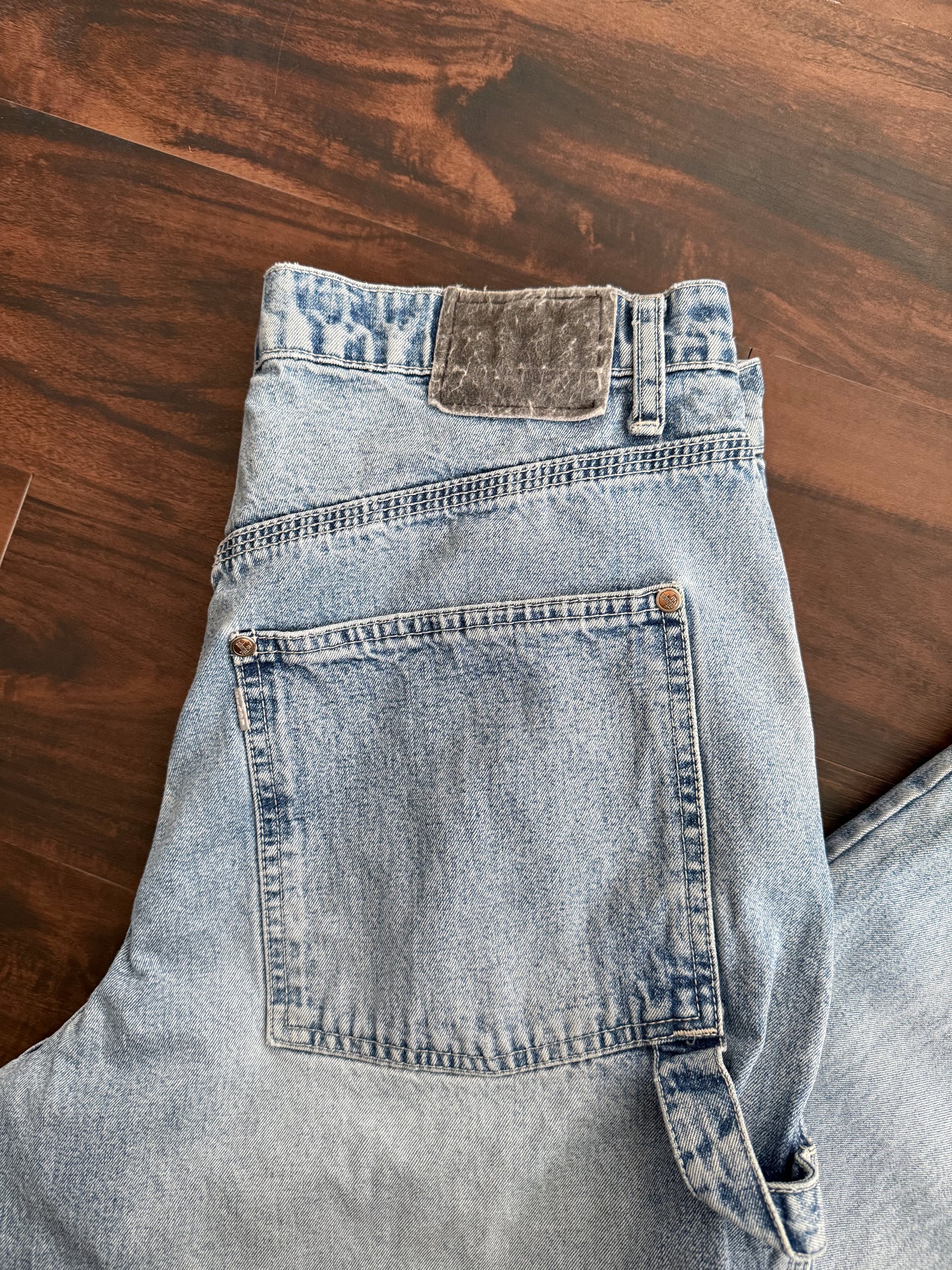 Vintage Levi’s SilverTab Baggy Carpenter Light Wash Denim Jeans- 32x31