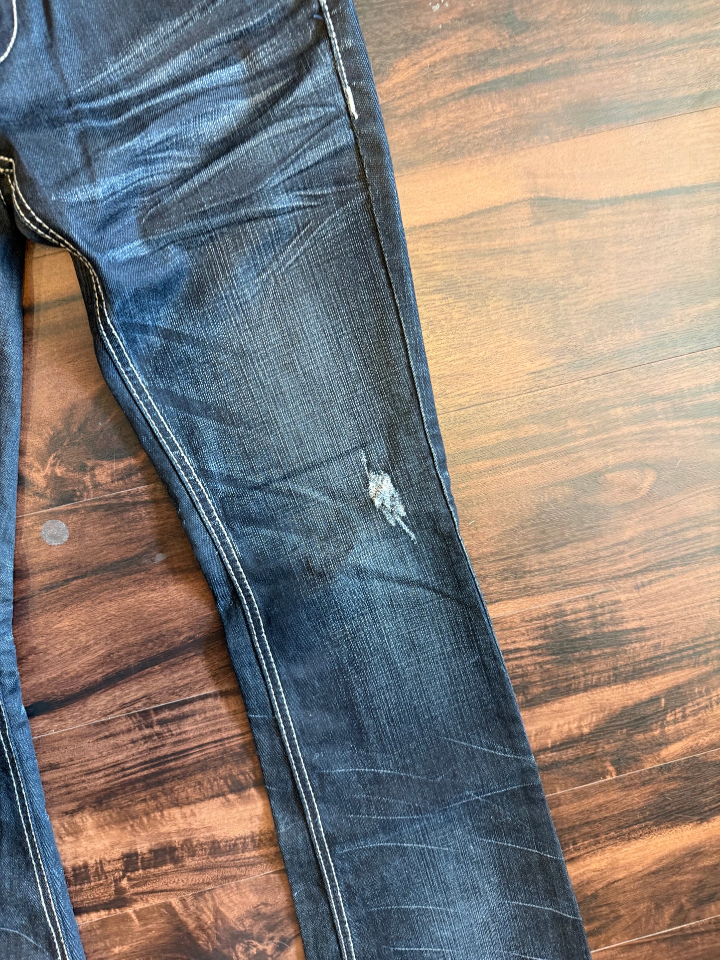 Vintage Practices Dark Wash Boot Cut Denim Jeans- 28x32