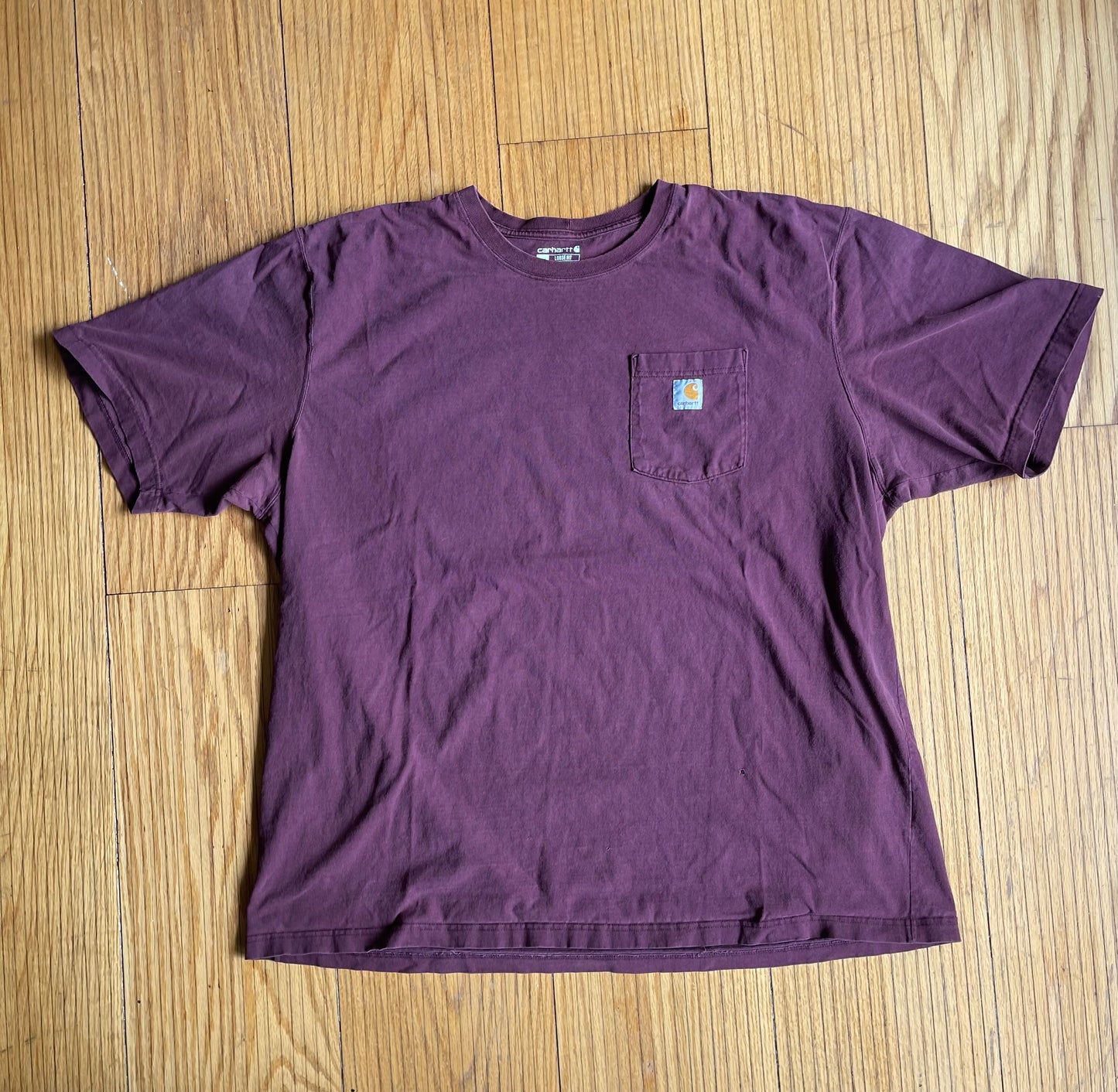 Vintage Carhartt Maroon Red Pocket T-shirt- XXL