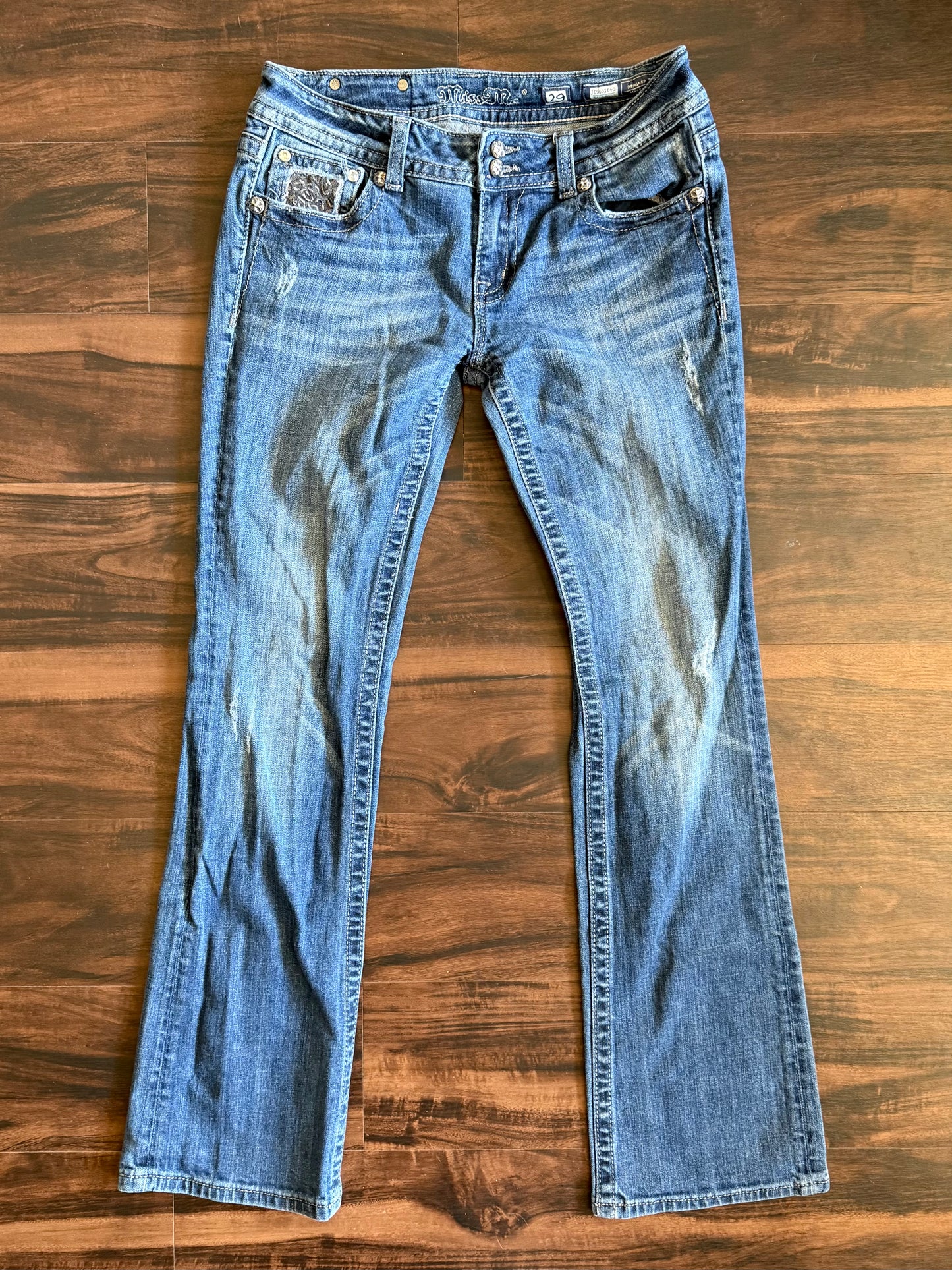 Vintage Y2K Miss Me Low Rise Flare Denim Jeans- 30x32