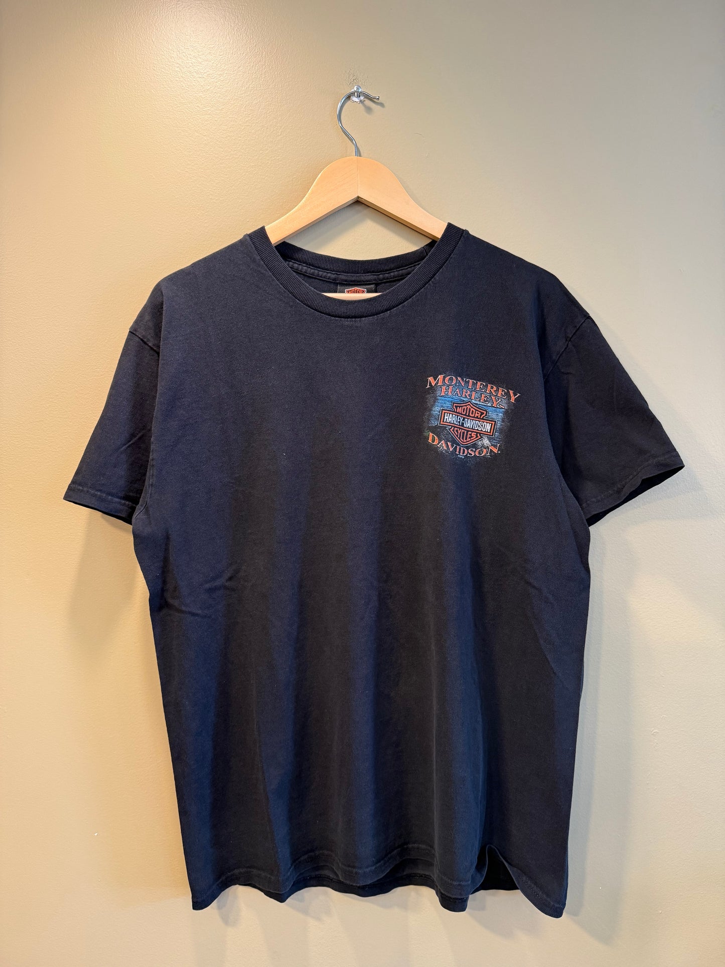 Vintage Harley Davidson Monterey California Black T-Shirt- L