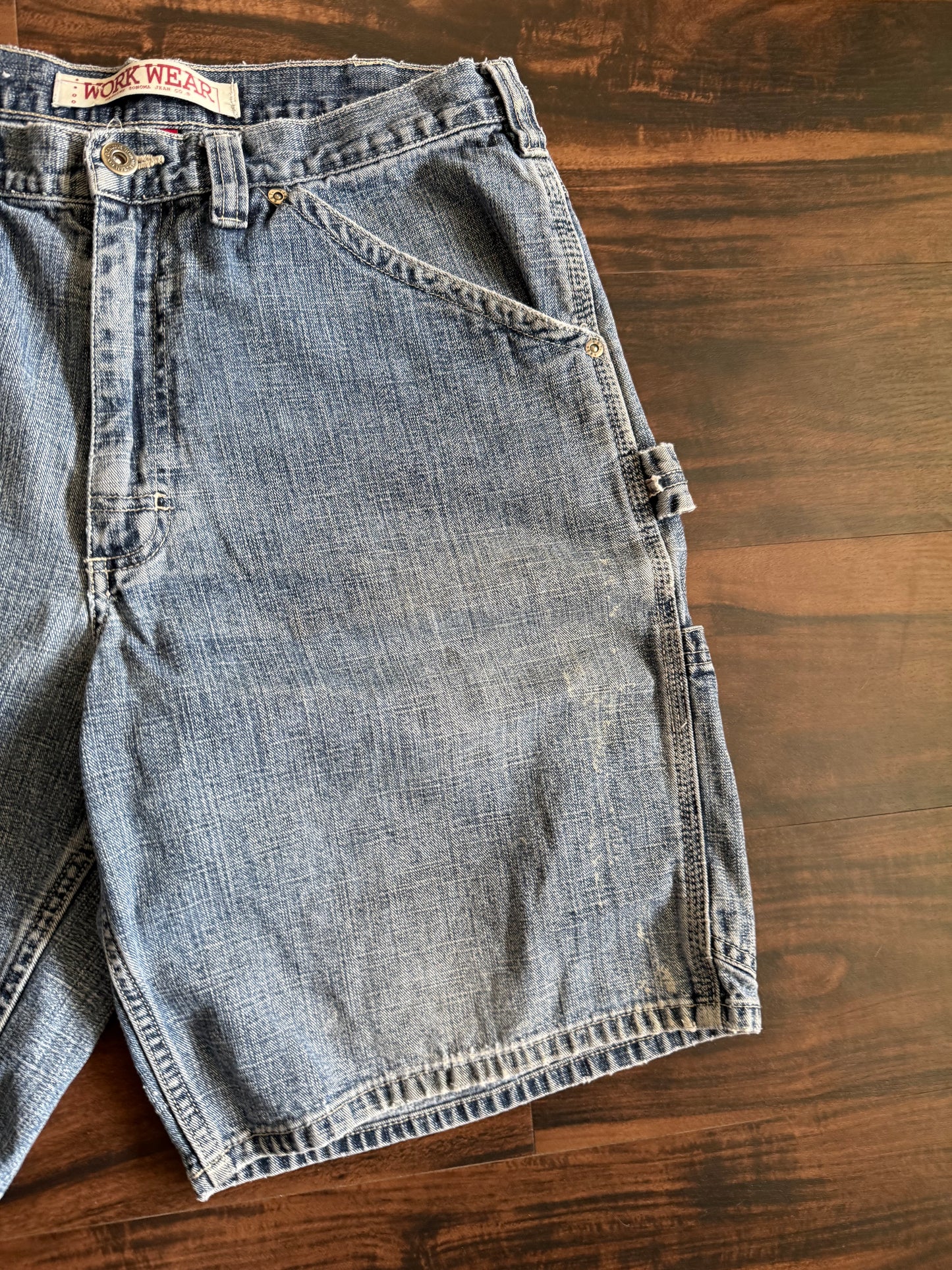 Vintage Sonoma Jean Co. Workwear Carpenter Denim Jean Shorts- 32