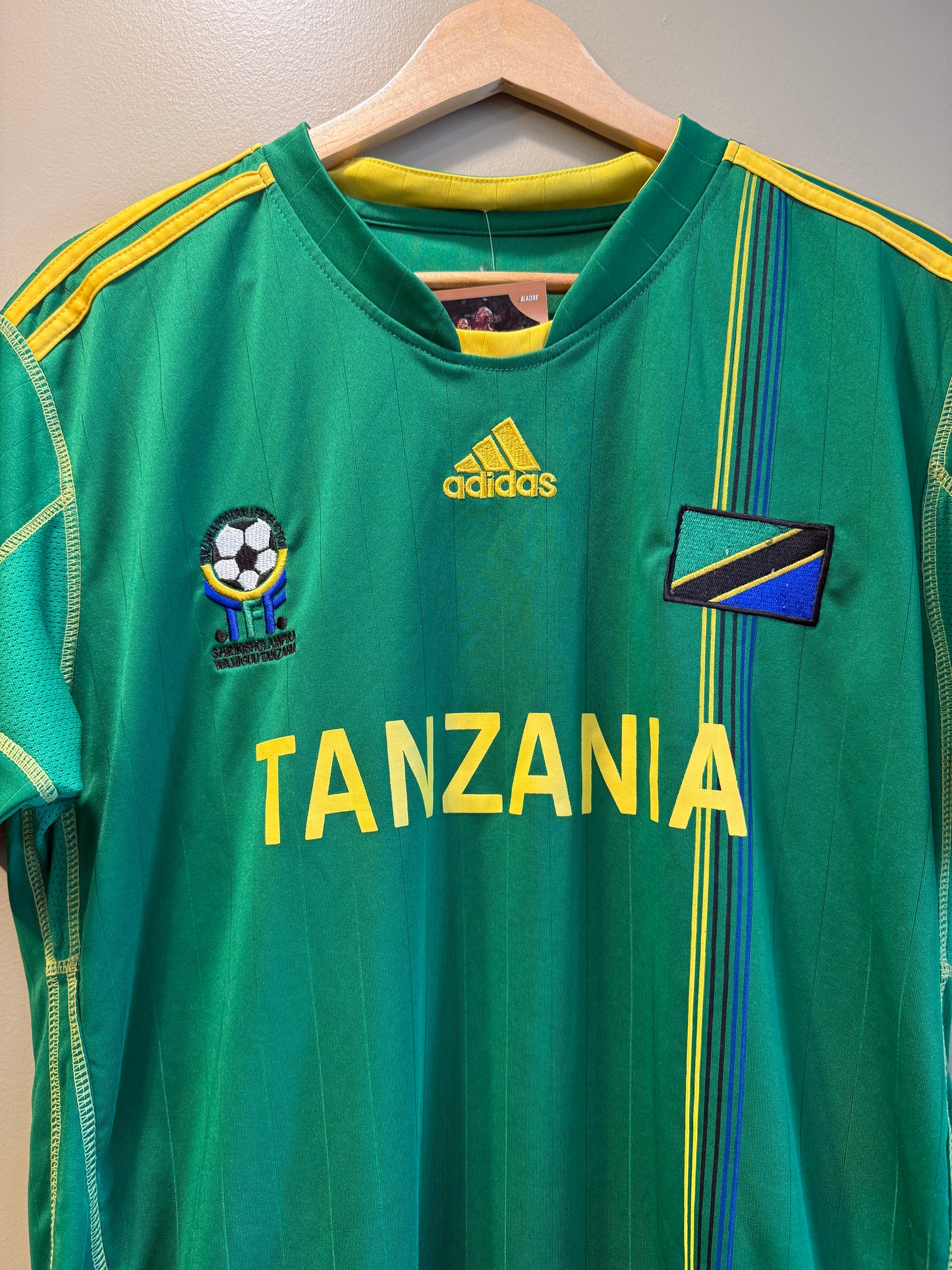 Vintage Adidas Tanzania National Team Green Soccer Jersey- M/L