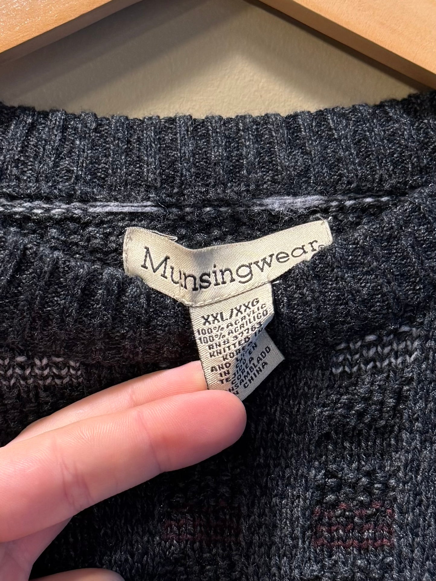 Vintage Munsingwear Textured Knit Sweater- XXL