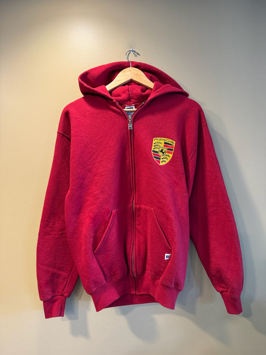 Vintage Russell Athletic Porsche Zip-Up Hoodie Sweatshirt - M