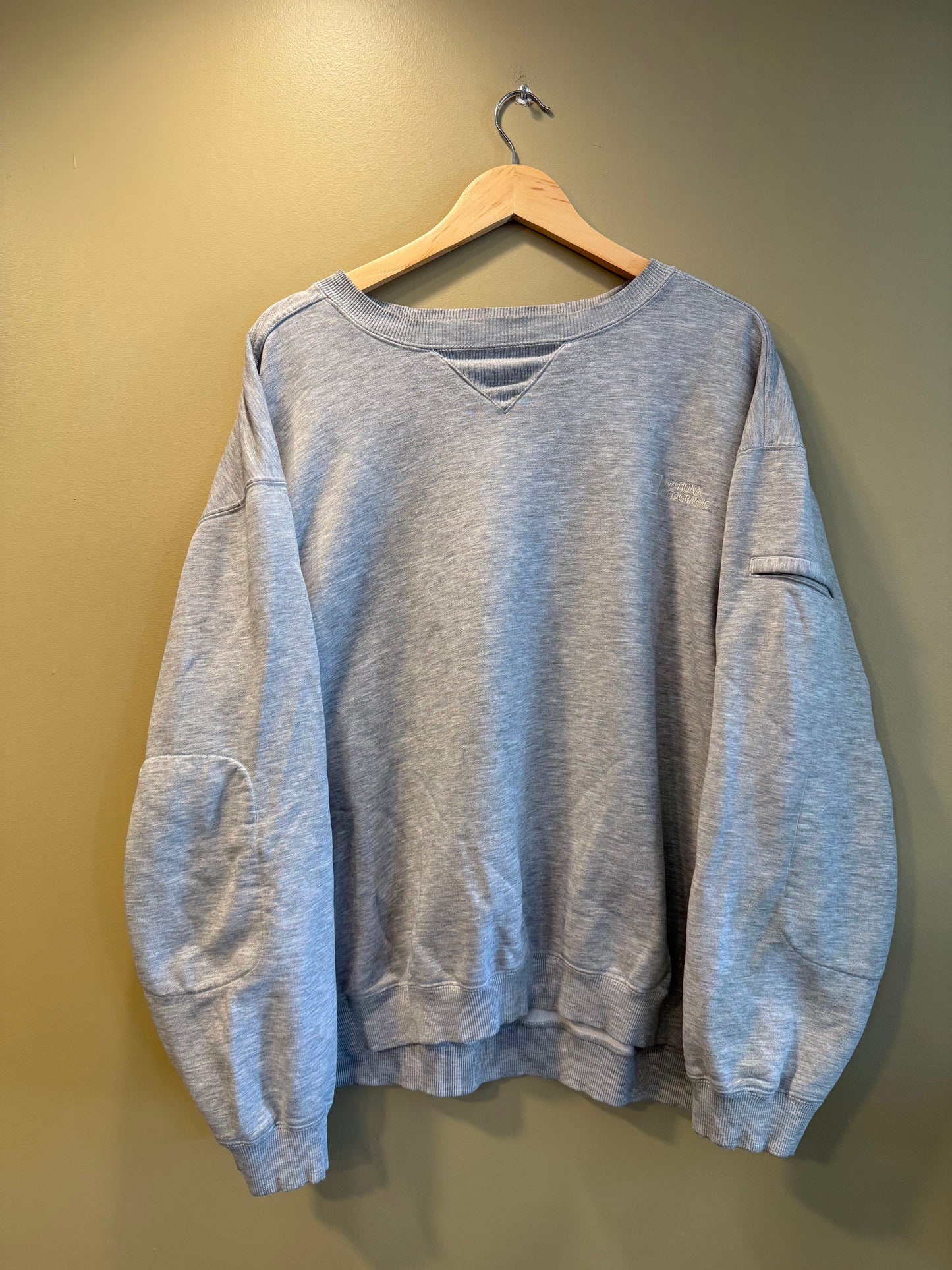Vintage National Geographic Gray Embroidered Sweatshirt- XXL