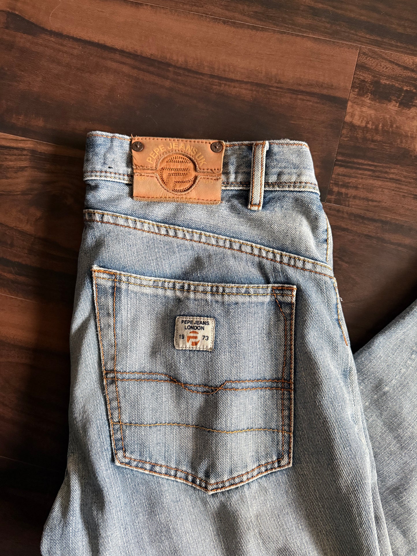 Vintage Y2K PePe Jeans London Light Wash Streetwear Denim Jeans- 32x34