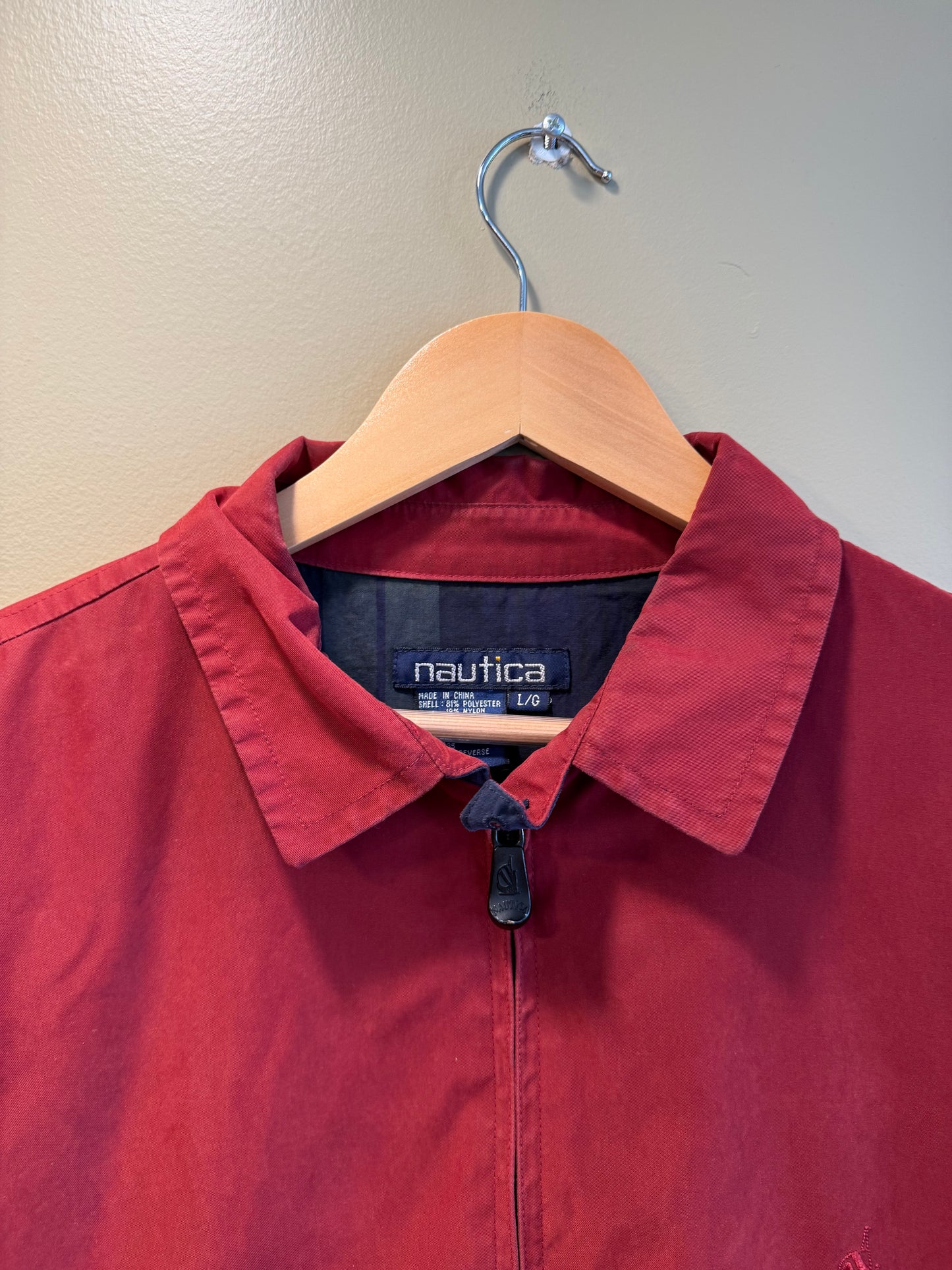 Vintage Nautica Red Harrington Jacket- L