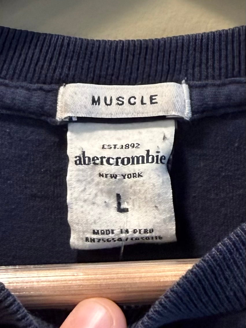 Vintage Abercrombie & Fitch Navy Blue Baby Tee T-Shirt- S