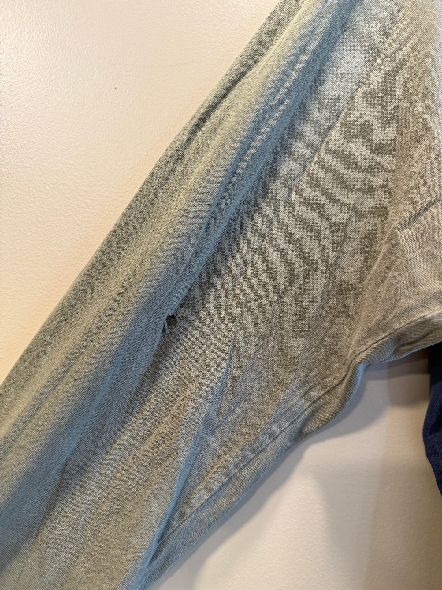 Vintage Quiksilver Surfwear Distressed Longsleeve Green & Blue T-Shirt- XL
